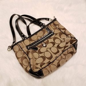 Coach Laura Signature Large Khaki Tote Crossbody